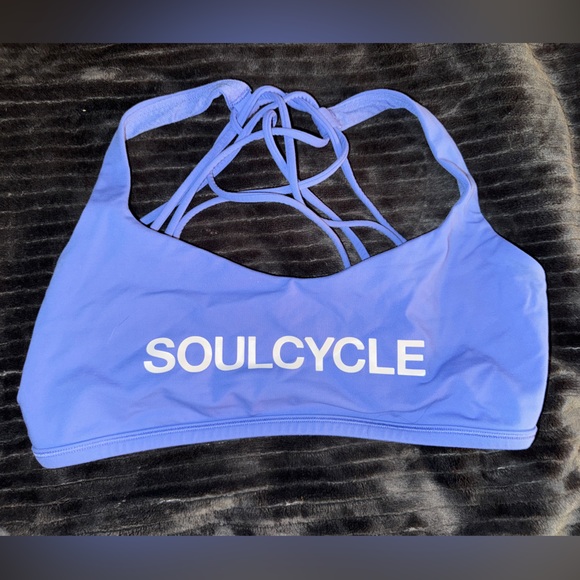 LULULEMON Free To Be SoulCycle Sports Bra - Blue - Picture 1 of 2